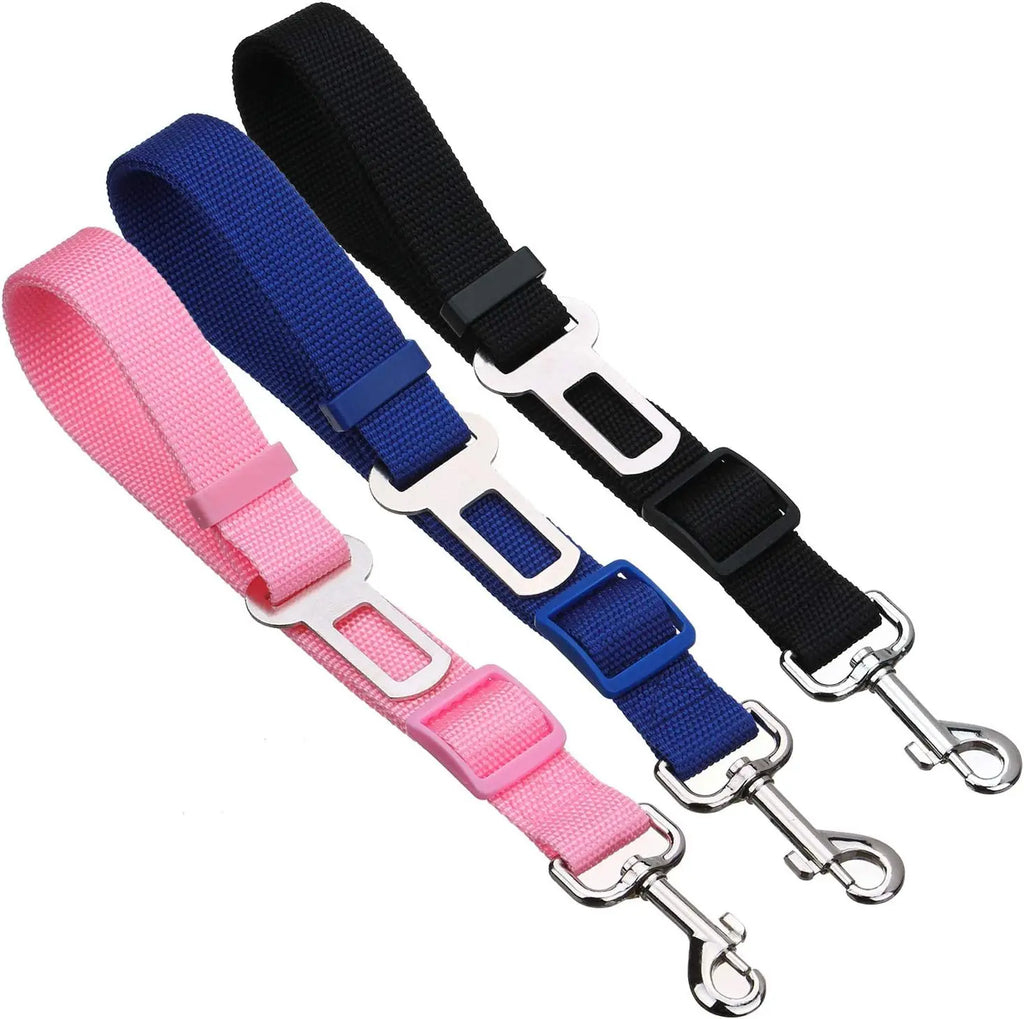 Car Pet Seat Belt, Adjustable Safety Rope, Rust Proof Hook and 360° Rotating Buckle, Used for Trucks and Station Wagons