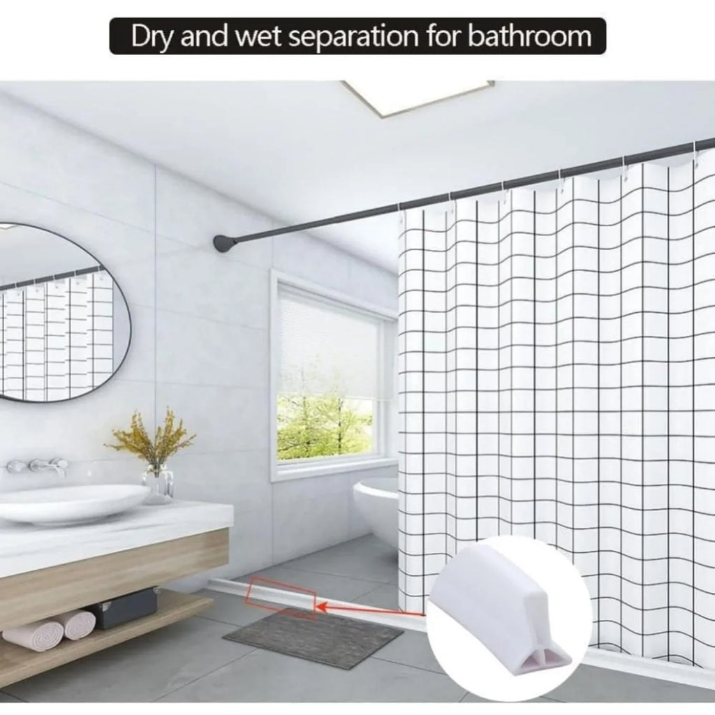 Water Barrier Heigh 3/5cm Self Adhesive Bendable Water Retaining Strip for Kitchen Bathroom Separation Shower Accessories