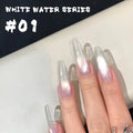 1-9pcs 10ml Flow Light White Cat Eye Gel Nail Polish Ultra Shine Soak Off UV Gel Mirror Glass Cat Magnetic Gel Polish