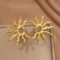 Stainless Steel Earrings Beautifully Unique and Individual Designs Blazing Sun Sculpted Earrings For Women Jewelry Daily Wear