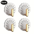 4Pcs Decorative Wall Self Adhesive Hooks, Adhesive Wall Hooks for Hanging Heavy Duty, Over The Door Hooks Key Holder for Wall