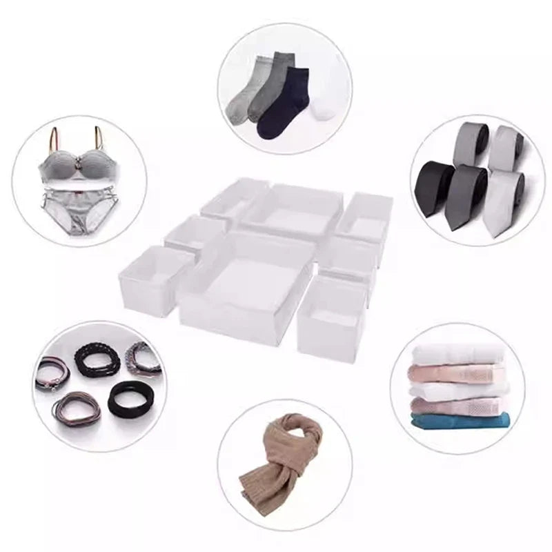 Oxford Drawer Organizer Underwear Bra Storage Box Foldable Wardrobe Storage Containers Separator Clothes Organizing Boxes