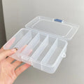5/6 Compartment Storage Box Beauty Hair Tool Storage Small Box Rubber Band Card Hair Accessory Portable Divided Box with Buckle