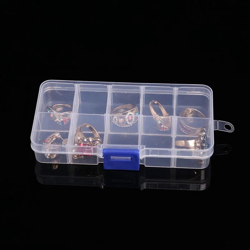 10/15/24/36 Grids Transparent Plastic Box Screw Tool Storage Boxes Plastic Compartment Box Jewelry Earring Case Container