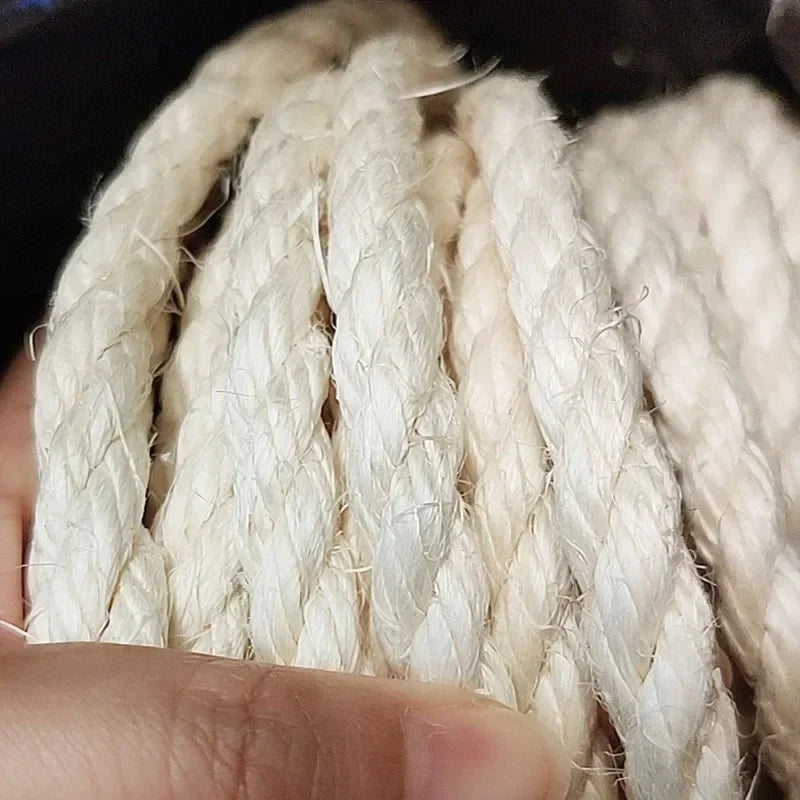 Natural Sisal Rope for Cat Tree Cat Scratching Post Replacemen Rope Sisal for Protect Sofa Cats Scratcher Rope Scraper Cats Toy