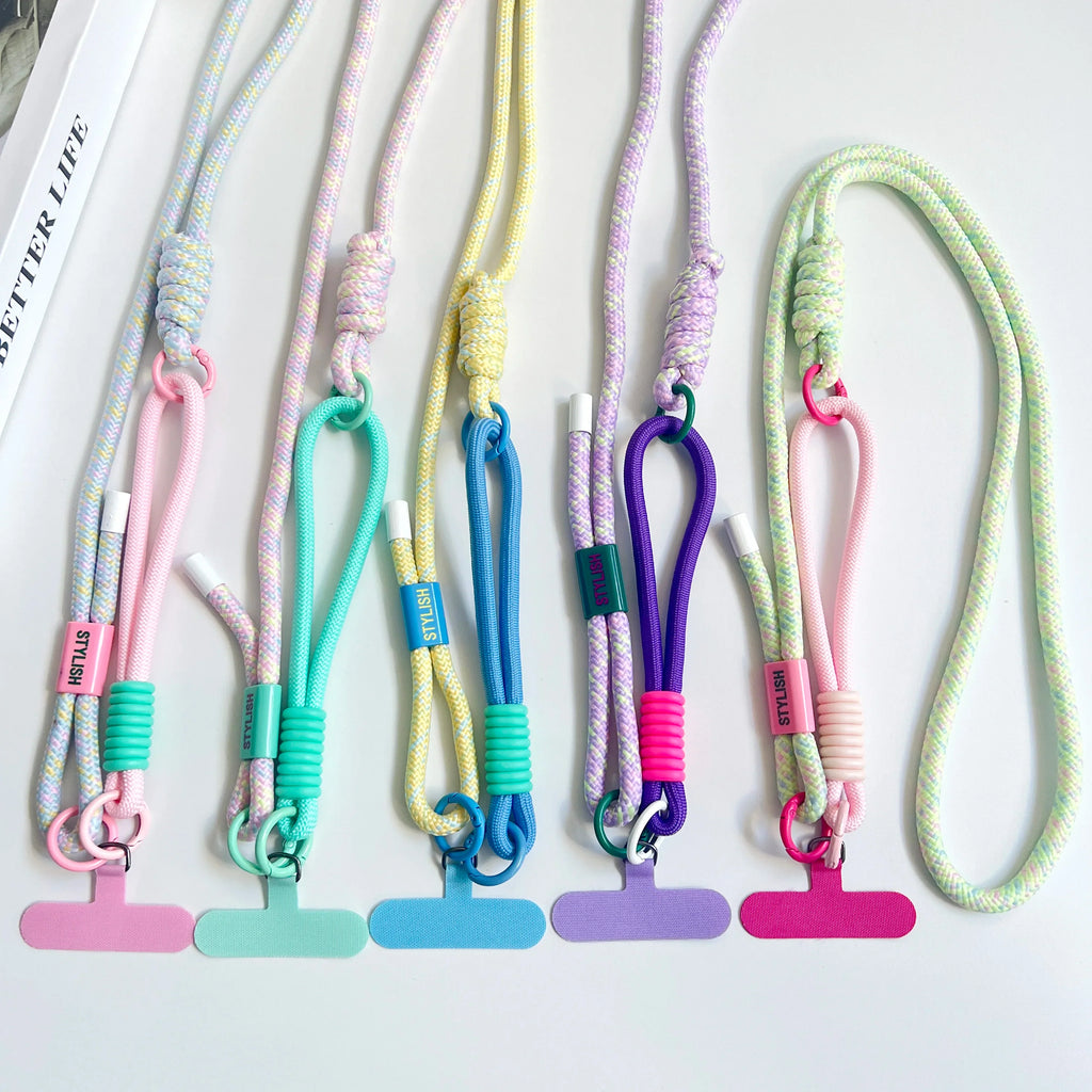 Simple Two-in-one Mobile Phone Lanyard, Crossbody Strap, DIY Wrist Short Rope, Multi-Functional Adjustable Fancy Lanyard