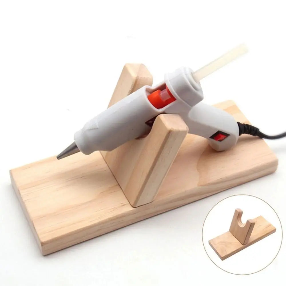 New Universal Hot Glue Holder Wooden DIY Hot Glue Machine Base Hot Glue Support Stand