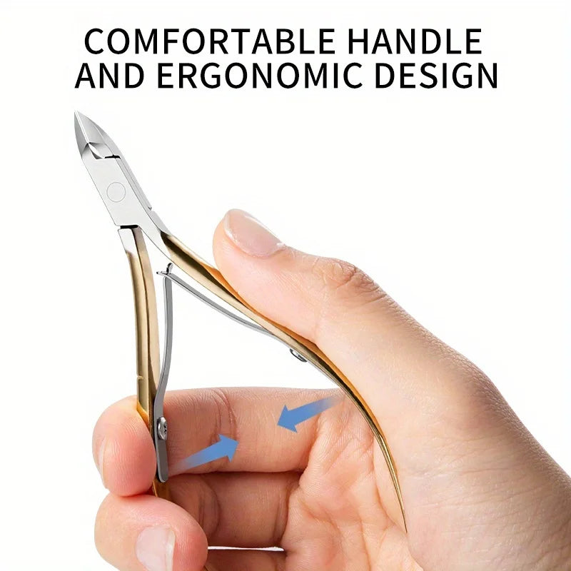 Stainless Steel Dead Skin Scissors Set Stainless Steel Cuticle Clippers Nail Cuticle Pusher Set Removal Nail Removal Nail Gel