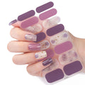 16Tips DIY Baking-Free Nail Stickers Glitter Gradient Nail Patch Full Cover Adhesive Nail Wraps Manicures Decoration Decal