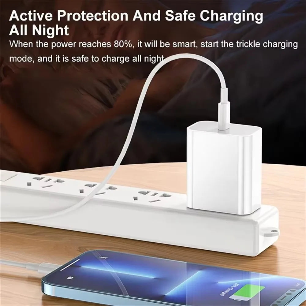 PD 30W Fast Charging USB-C Cable for iPhone 11/12/13 Mini/14 pro Max/X/XR/XS Max/7/8 Plus/SE 2020 Rapid Charge Phone Data Cord