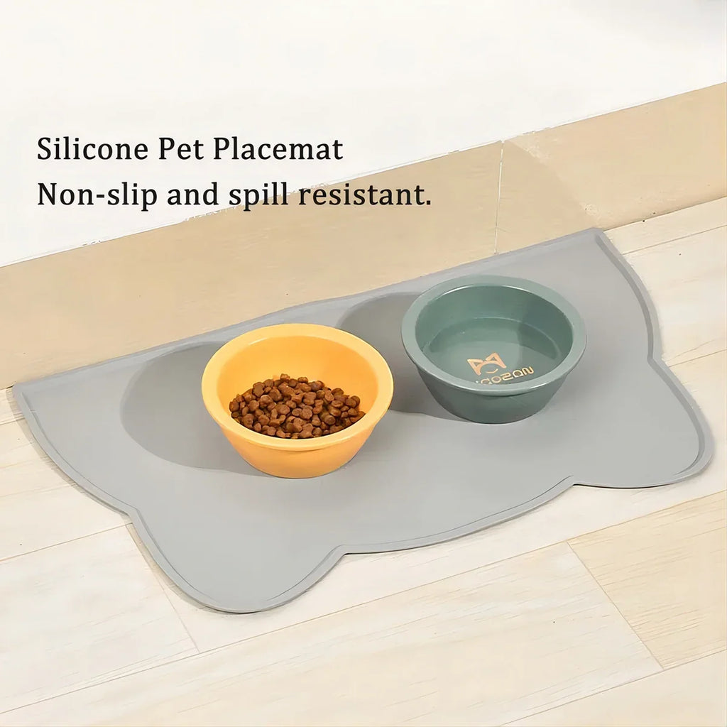 Silicone Pet Feeding Dog Cat Bowl Food Mat Non-Stick Waterproof Pet Food Feeding Pad Puppy Feeder Tray Water Cushion