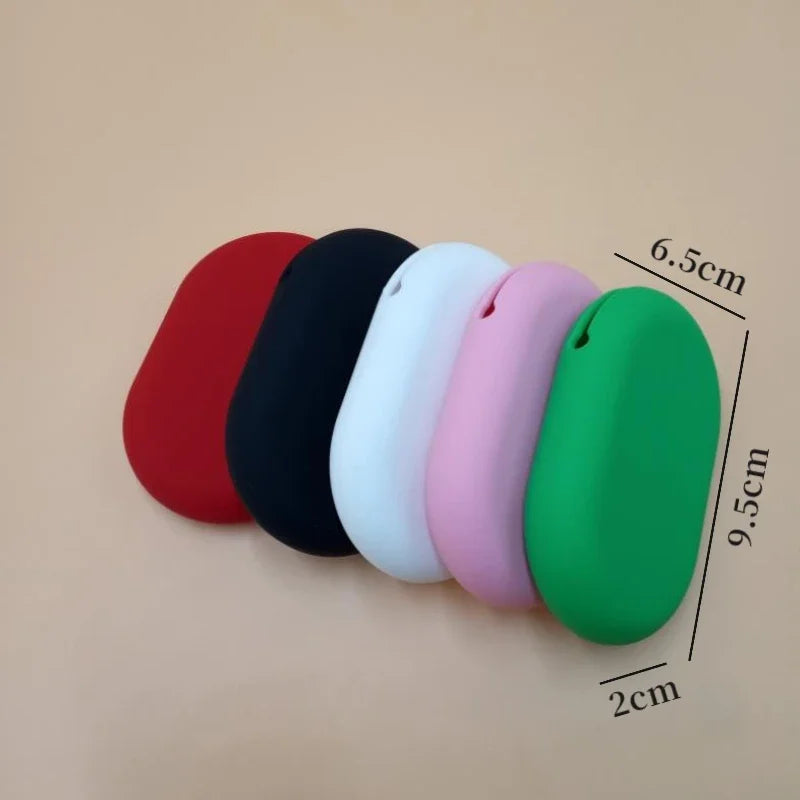 New Portable Data Cable Headphone Storage Box Simple Oval Silicone Storage Bag Cute Coin Purse Home Small Gift Travel Must-have