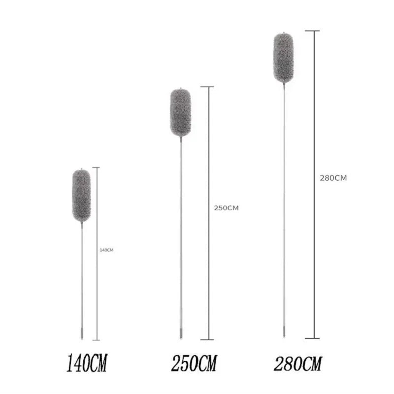 Dust Brush With Extension Pole Reusable Microfiber Duster Retractable Car Furniture Gap Cleaning Brush Household Cleaning Tools