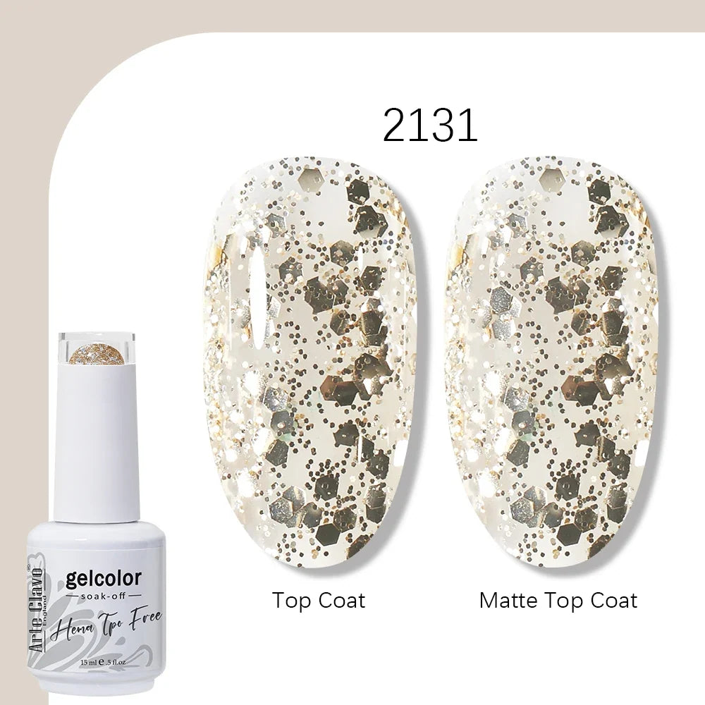 Arte Clavo HEMA TPO FREE 15ml UV LED Gel Nail Polish Soak Off Semi Permanent Daily Wear Universal Color For All Seasons Manicure