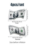 2/4pcs Money Banknote Balloons, Large Size Dollar Counterfeit Reusable Balloons, for Birthday Decoration, Dollar Bill Party Ball