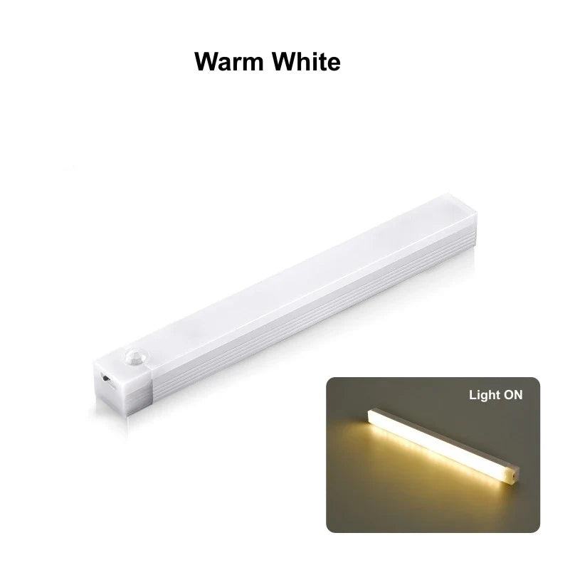 Rechargeable Motion Sensor LED Bar Light Induction Night Light Portable Cordless Magnetic Cabinet Lamp for Kitchen Bedside