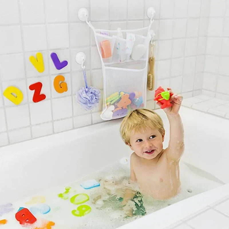 Children's Toy Storage Mesh Bag, Breathable Mesh, Dry and Hygienic, Equipped with Hanging Design, Clean and Orderly Bathroom