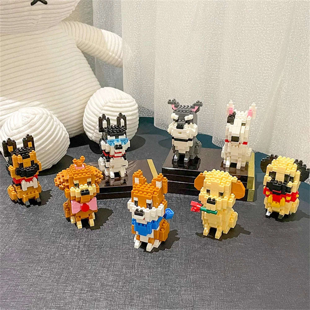 Variety Styled Cute Pet Dog Micro Mini Building Blocks Toys: Ideal Gifts, Keepsakes, Unleash Your Love for Pets and Creativity