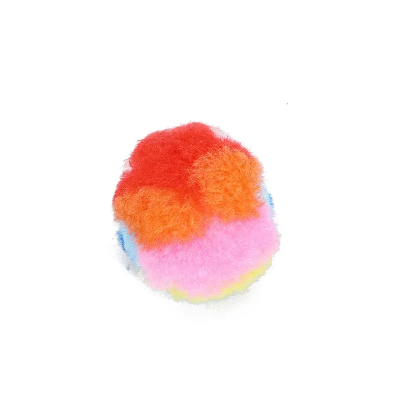 20pcs/set Colours Plush Ball Cat Toys Funny Training Mute Ball Soft Cat Toys Cleaning Teeth Interactive Kitten Toys Pet Supplies
