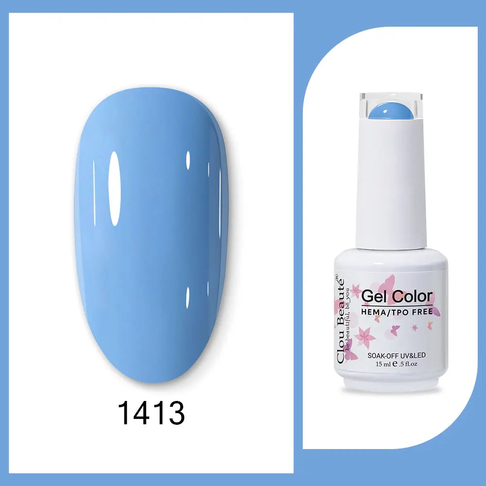 Clou Beaute TPO FREE Nail Gel Polish High Pigment Nail Art Supply Spring Summer Pastal Color Varnish UV Gel Clear Base Top Coat