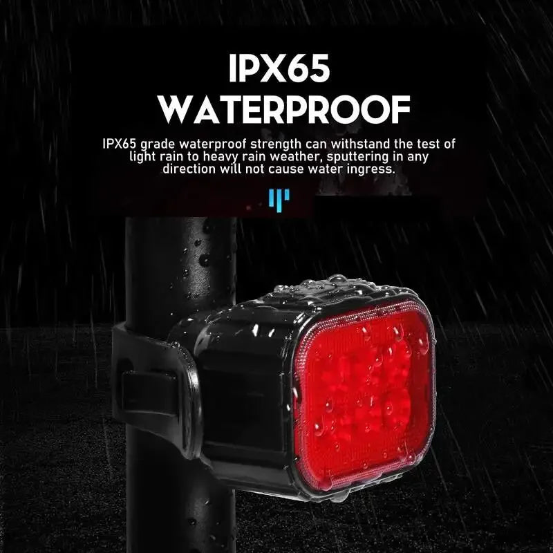 Ultra Bright Bike Front Rear Light USB Rechargeable Waterproof Bicycle Taillight Multi‑Flash Modes Safety Lamp Night Cycling