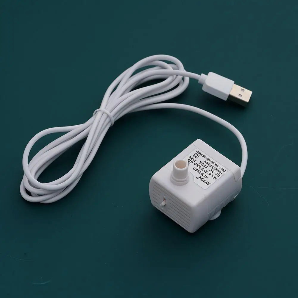 Pet Water Fountain Pump Quiet Prevent Dry Burning USB Powered DC Brushless Motor Mini Cat Water Dispenser Pump ﻿