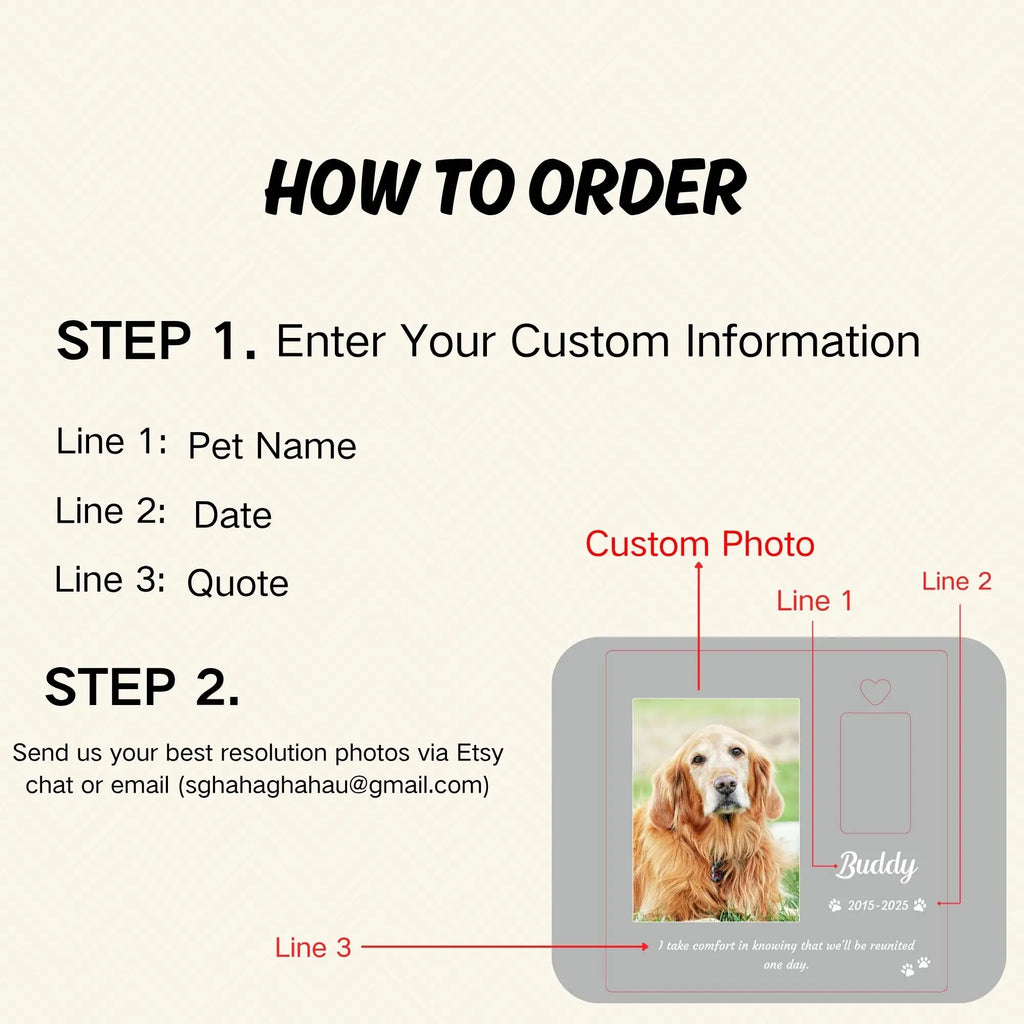 Pet Memorial Gift Custom Photo Night Light for Deceased Pets Personalized LED Pet Plaque Sympathy Gift for Dog Cat Loss with Sta