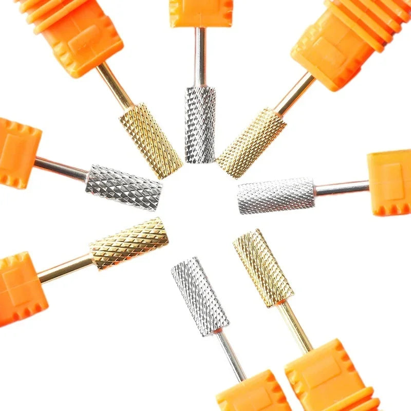 Small Barrel Tungsten Steel Carbide Nail Drill Bits Grinding Head Milling Cutter Machine Sander DIY Nails Tools 5.35mm Head