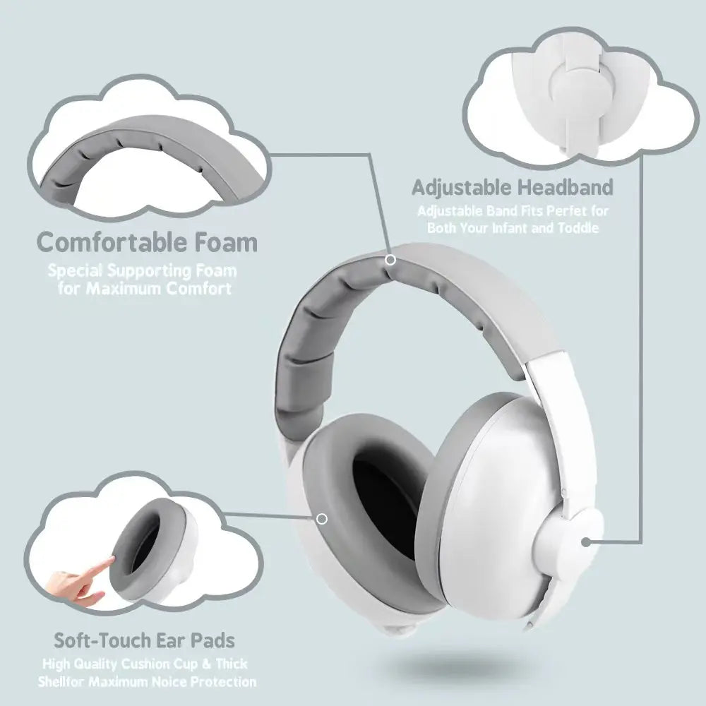 1pc Baby Ear Protection Anti-Noise Earmuffs Headphones for Sleep & Travel Ear Protection with Stretchable Design