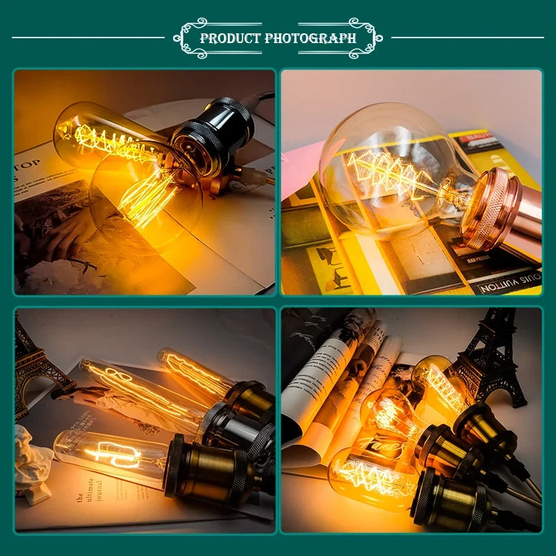 2-8pcs Dimmable Edison Light Bulb E27 40W 220V Retro Vintage Edison Bulb Incandescent Ampoule Bulbs Vintage Edison Lamp Light