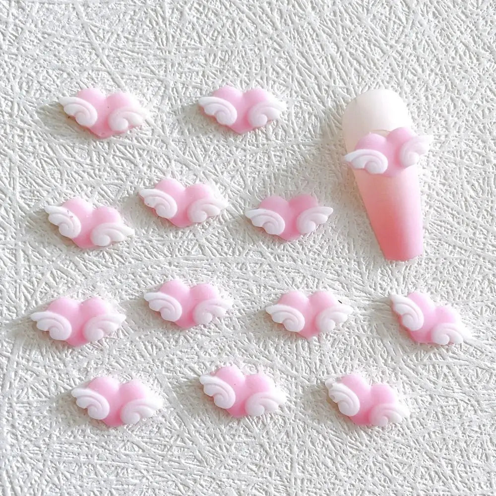 Nail Ornament Manicure Accessories Angel Wings 3D DIY Nail Art Drills Nail Jewelry Heart Nail Decorations Nail Rhinestones