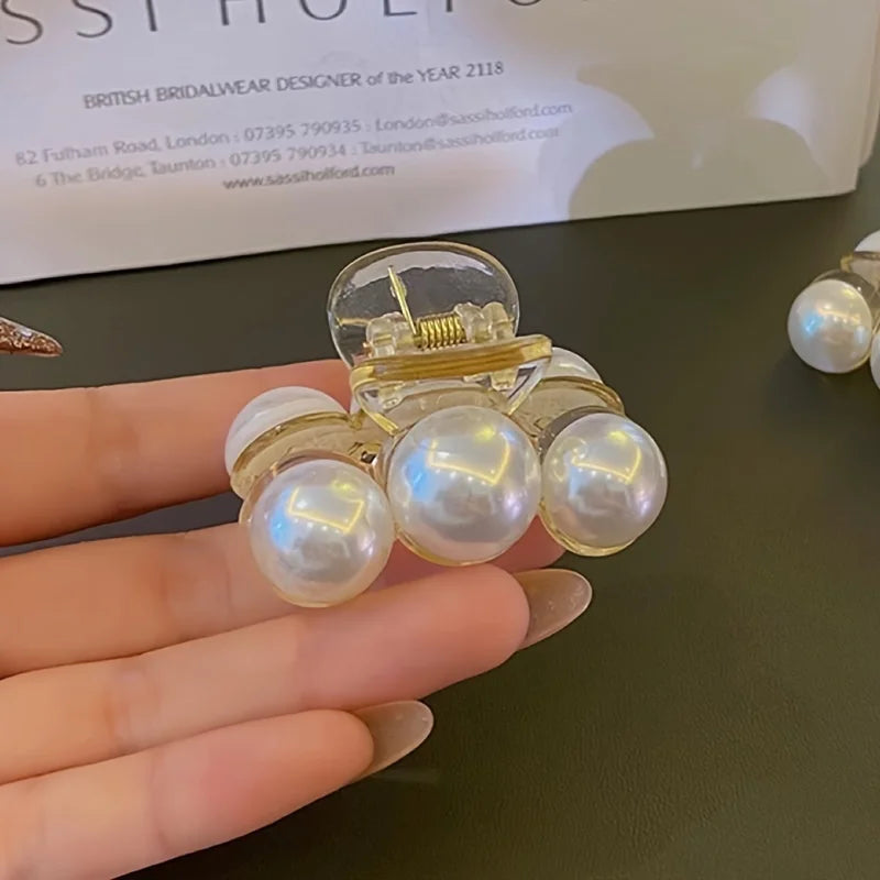 1pc Pearl Hair Claw Clips For Women, Hair Barrette Clamps For Thick Thin Hair, Fashion Hair Accessories Headwear Styling Tools