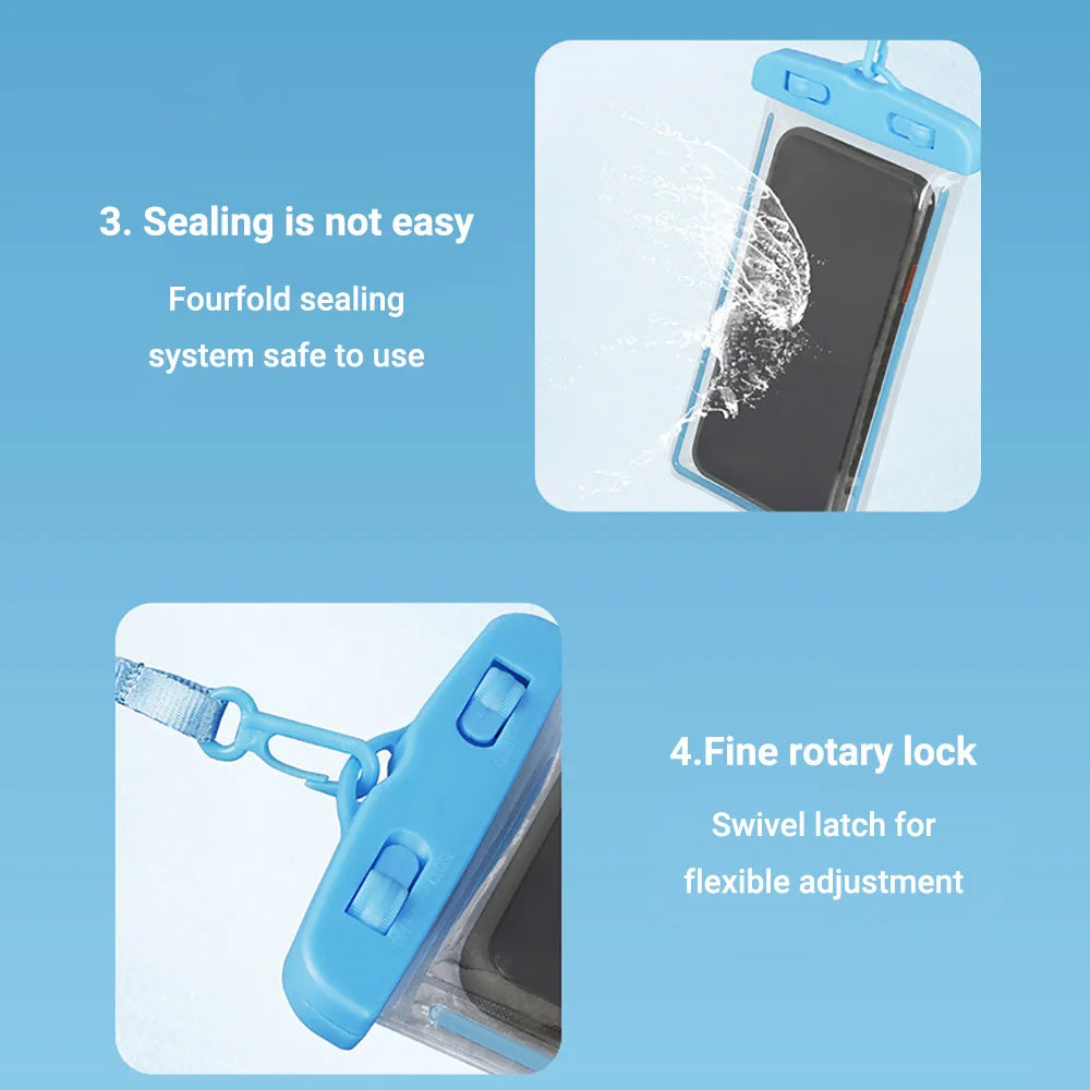 Waterproof Phone Case Swimming Water Proof Bag Universal Underwater Protector Pouch Cover For iPhone Samsung Below 6.7" Phone