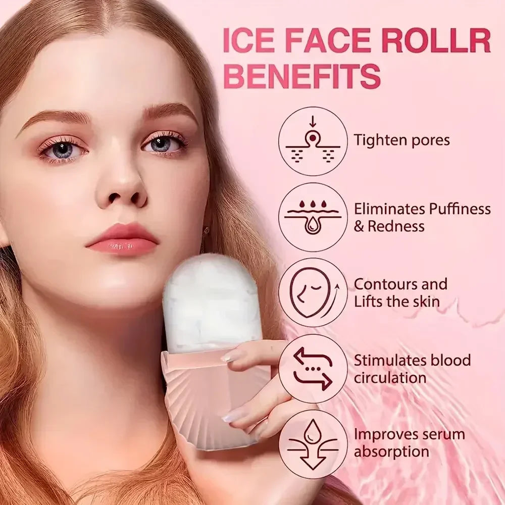 Reusable Ice Face Roller Stainless Steel Gua Sha Tool Set Skin Care Beauty Set Face Massage Roller Lifting Contouring Tools