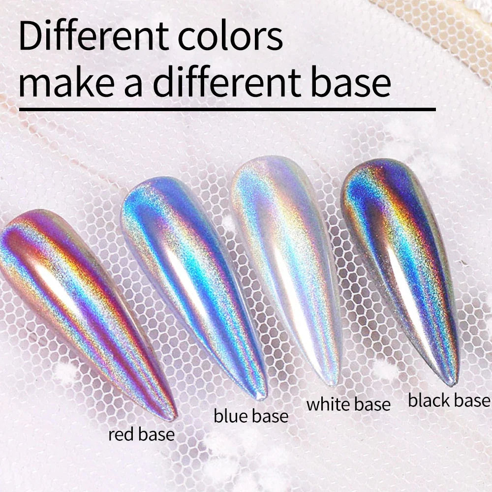 5/7/8/10ml Metallic Painting Gel Nail Polish Silver Mirror Chrome Holographic Laser Rainbow Effect Metal Painting Gel Soak Off