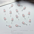 20pcs 3D Korean Kawaii Pink Resin Nail Art Charms Japanese Heart/Magic Wand Jewelry Nail Rhinestones Decorations Accessories DIY