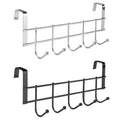 1/2pcs Stainless Steel 5-Hook Cabinet Hooks Rust-Resistant Storage Rack for Behind Doors Kitchens Cabinets and Bathrooms