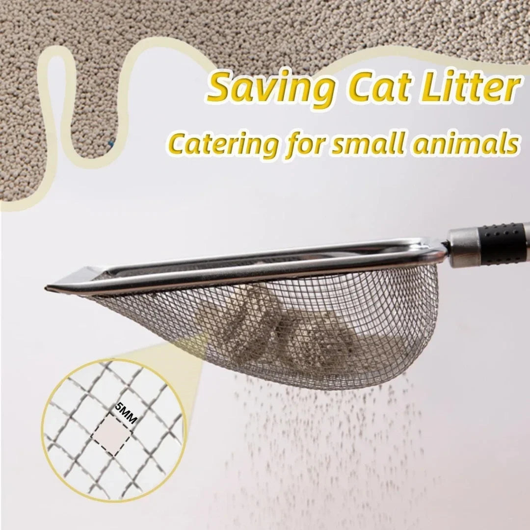 Pet Cleaning Tool Metal Aluminum Alloy Cat Litter Scoop Stainless Steel Durable Handle Pet Poop Shovel