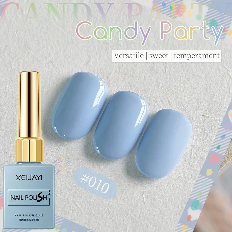 Candy Color Nail Gel Polish Set 6 Color High Saturation Macaron UV LED Soak Off Gel Varnish Nail Art Salon Professional Manicure
