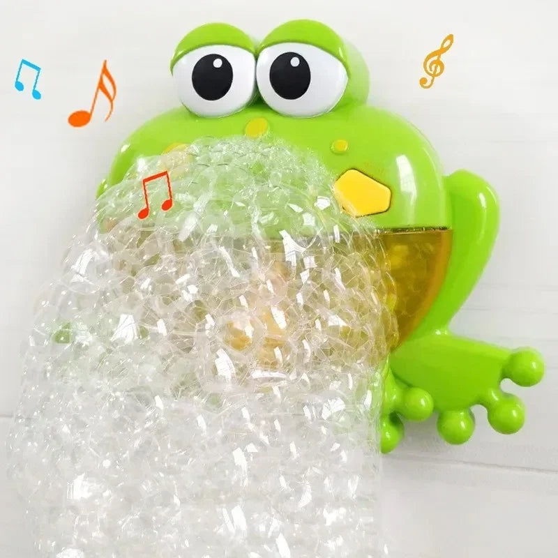 Baby Bath Toys Bubble Machine Crabs Frog Music Kids Bath Toys Bathtub Soap Automatic Bubble Maker Baby Bathroom Toy for Children