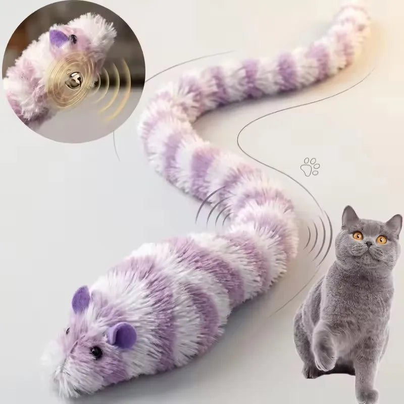 Interactive Squeaky Plush Mouse Cat Toy, Bite-Resistant Imitation Mouse Toy, Self-Entertainment Play Toy for Kitten Pet Supplies