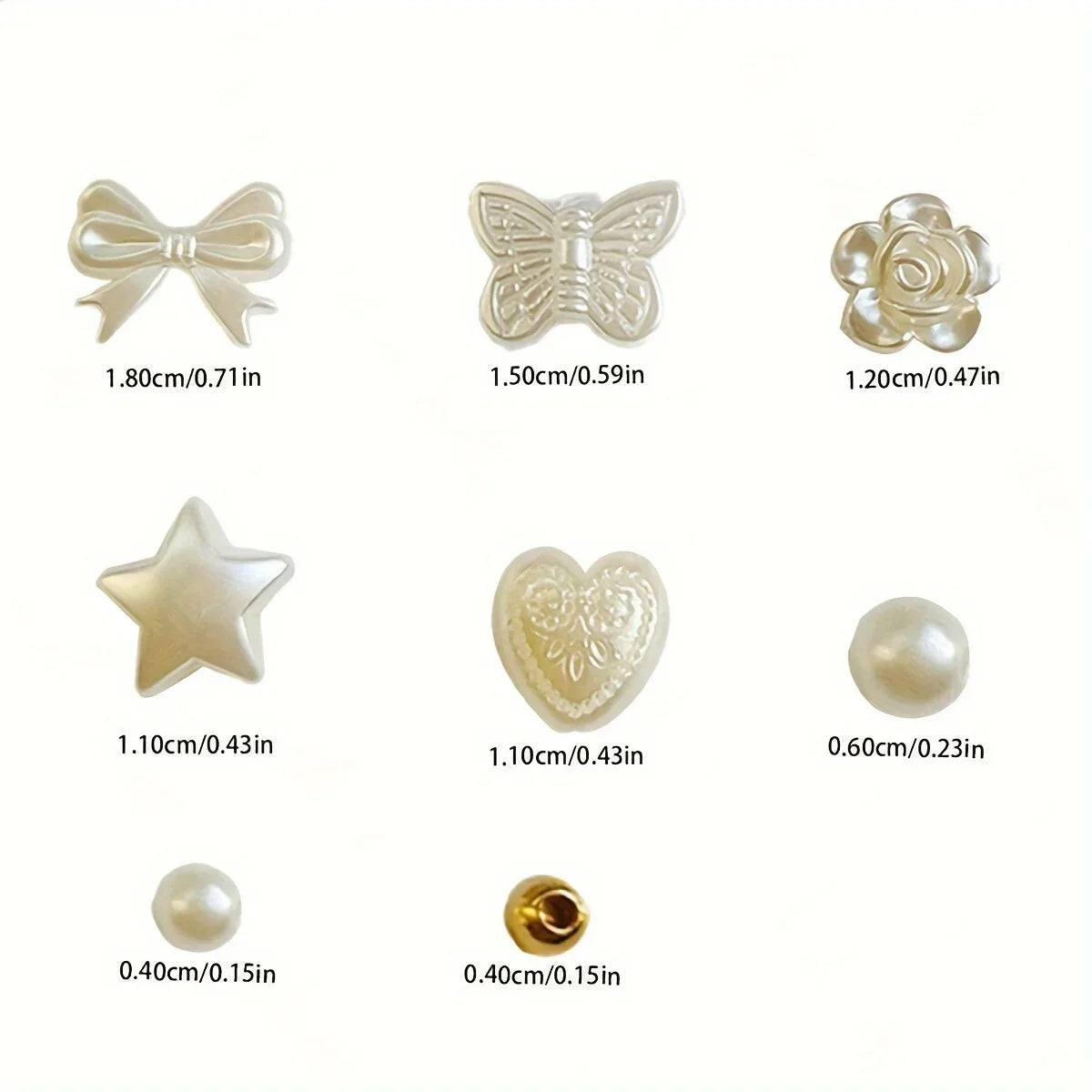 800pcs White Mixed Acrylic Pearl Polished Loose Beads Set Elegant for DIY Jewelry Decors Handmade Craft Jewelry Making Supplies