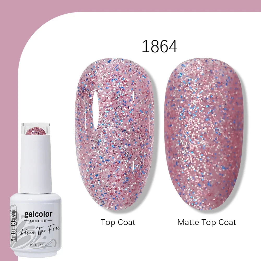 Arte Clavo HEMA TPO FREE 15ml UV LED Gel Nail Polish Soak Off Semi Permanent Daily Wear Universal Color For All Seasons Manicure
