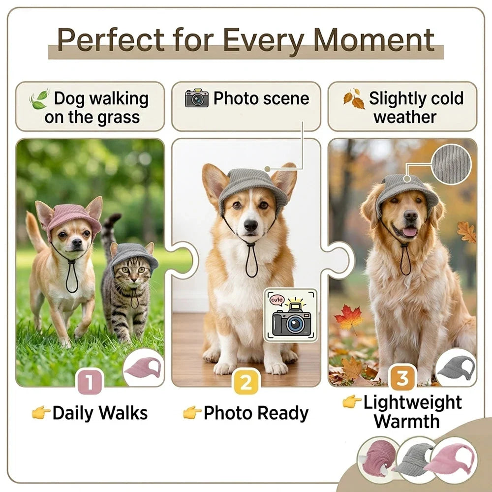 Summer Dog Sun Hat Adjustable Pet Baseball Cap for Dogs Cats Cute Breathable Puppy Hats Travel Birthday Headwear Accessories