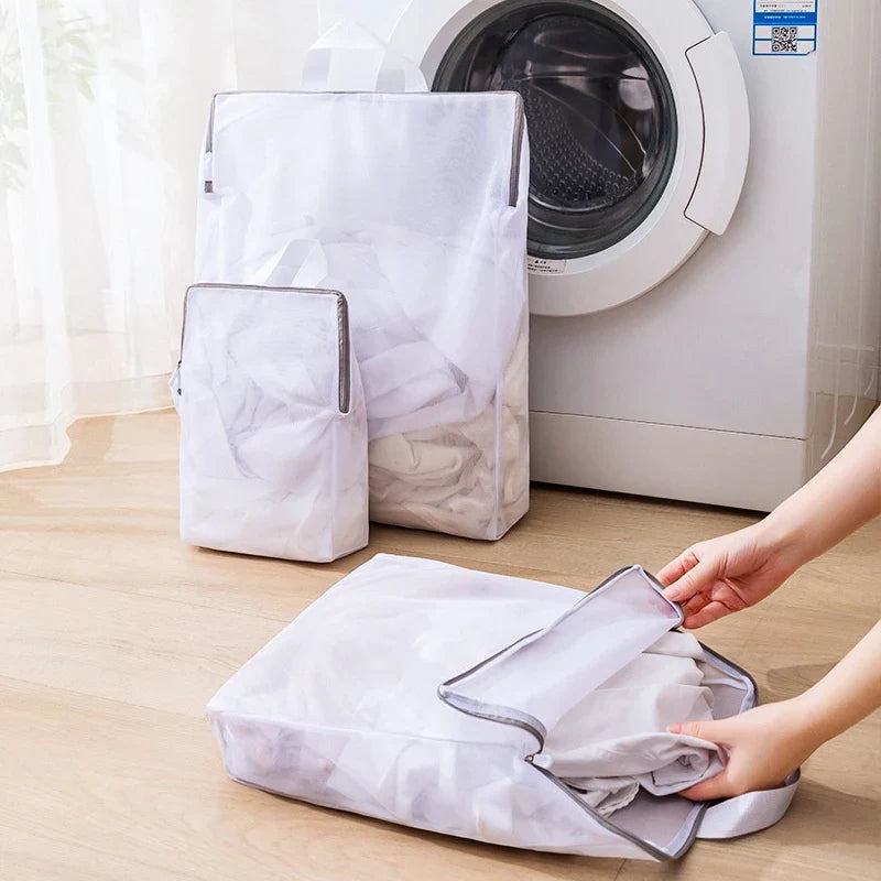 3D Laundry Bag With Handle Mesh Delicate Lingerie Dirty Clothes Wash Bag Durable Washing Machine Protective Bag Anti-Deformation