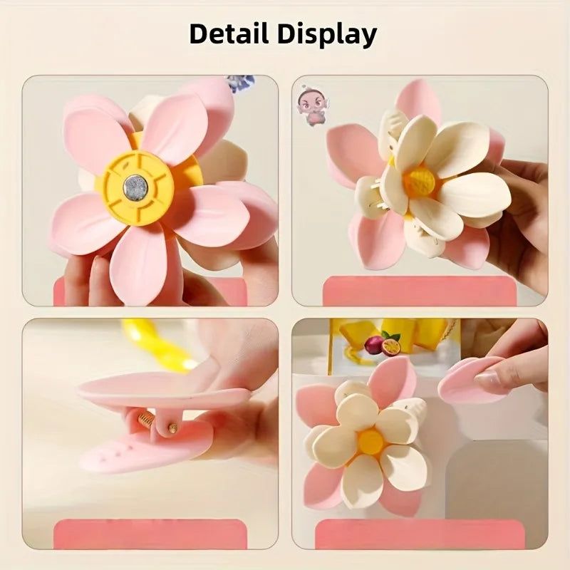10pcs Lotus food bags clip,petal food bag sealing clip - heavy-duty plastic - sturdy two-layer structure,suitable for snack bags