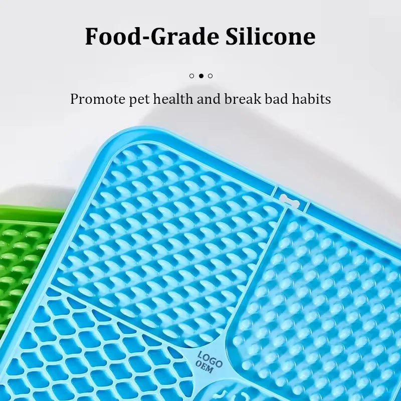 Pet Licking Plate, Slow Food Plate, Licking Pad, Silicone Pet Slow Food Tableware Bowl, Suction Cup, Dog Licking Pad, Slow Food