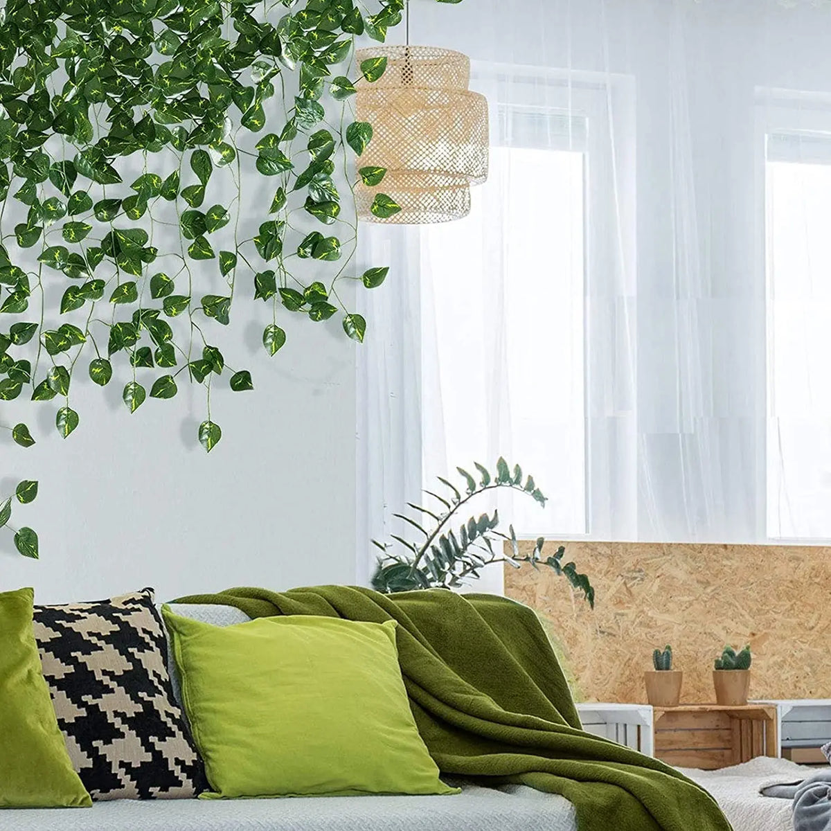 1/3/6/12pcs,Realistic Artificial Ivy Leaves Garland - Artificial Plants & Greenery for Weddings, Parties, Home Decor