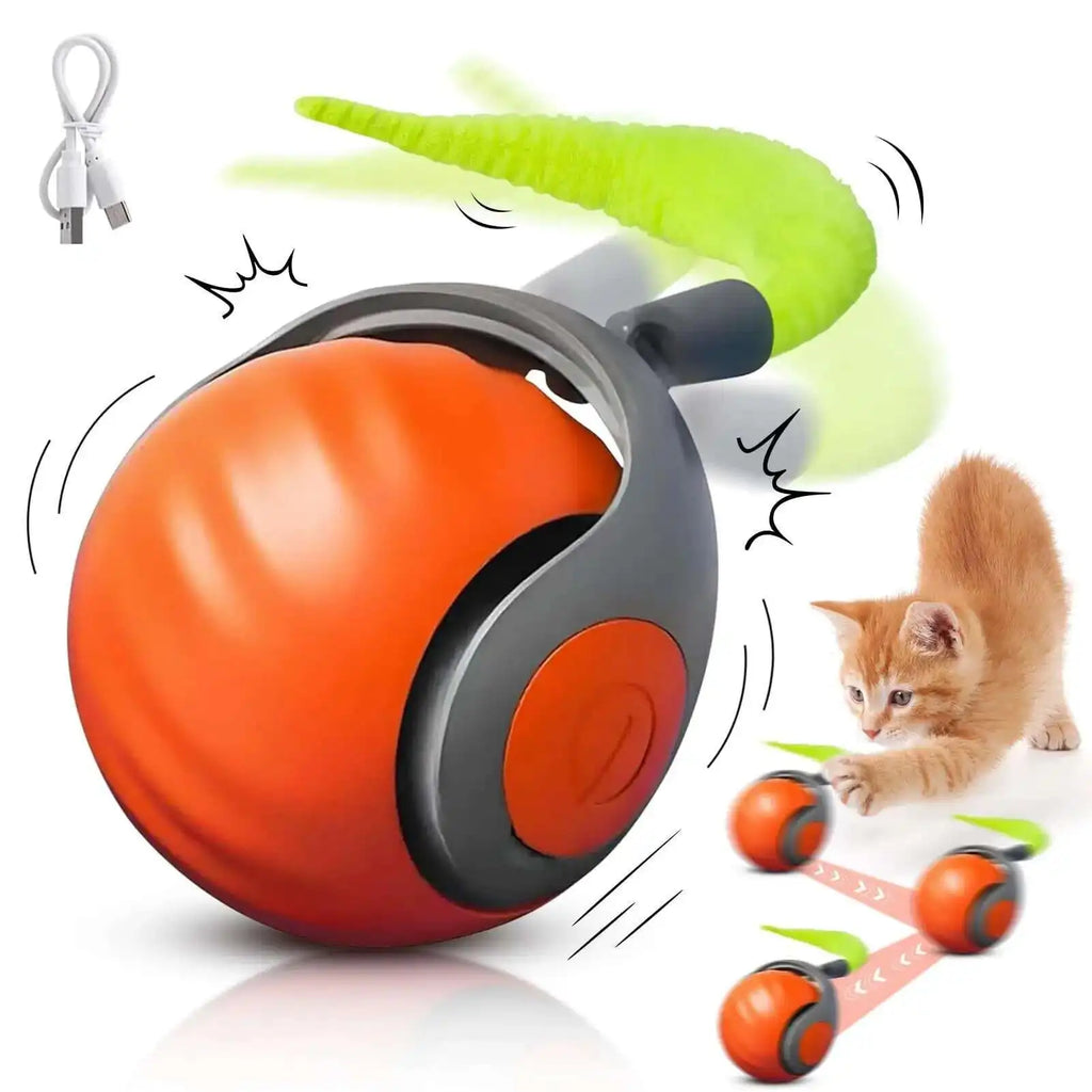 Speedy Tail 2.0 Smart Interactive Cat Toy Automatic Moving Balls for Cats And Dogs Touch Motion Rolling Toy Ball for Pet Gift