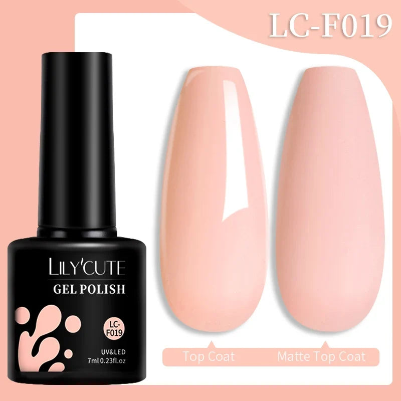 LILYCUTE 7ml Glitter Auroras Gel Nail Polish Summer Gold Colorful Sequins Manicure Semi Permanent Soak Off Nail Art Gel Varnish